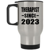 Therapist Since 2023 - Silver Travel Mug