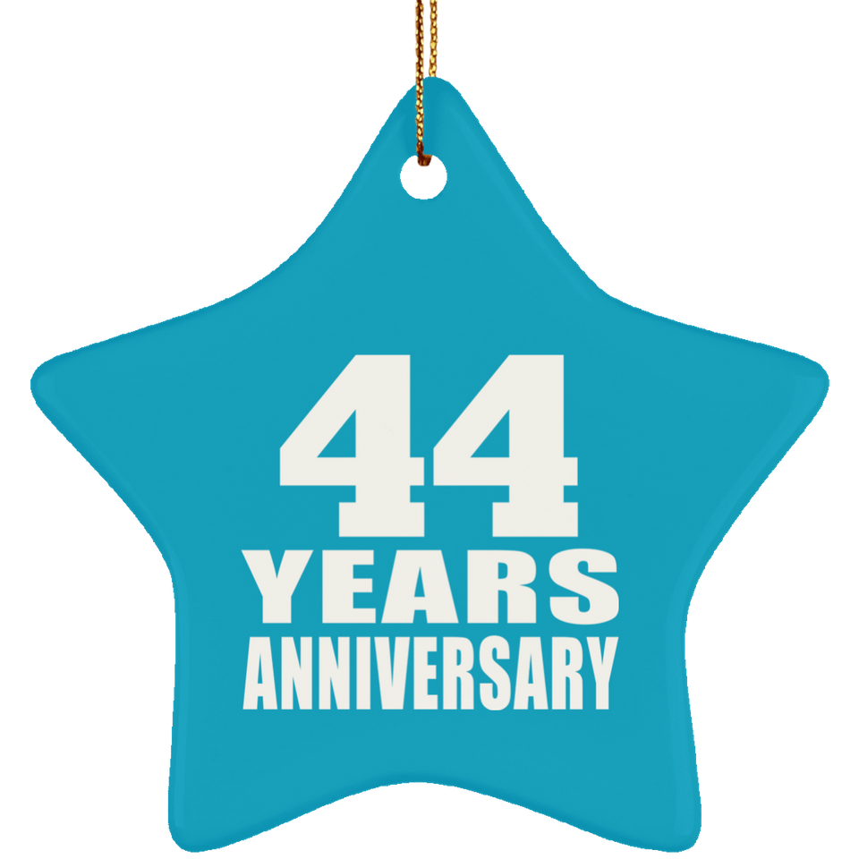 44th Anniversary 44 Years - Star Ornament