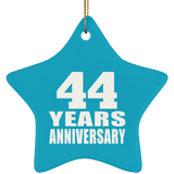 44th Anniversary 44 Years - Star Ornament