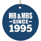 29th Anniversary Mr & Mrs Since 1995 - Circle Ornament