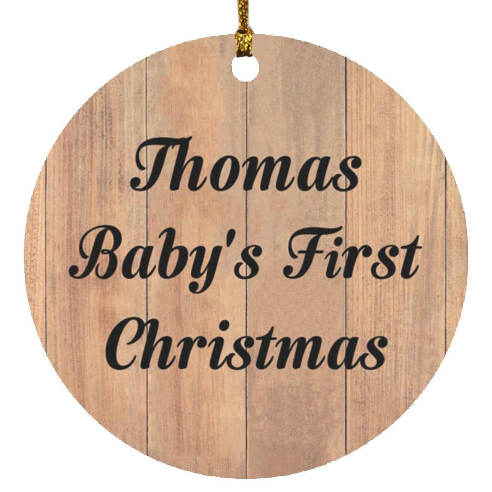 Thomas Baby's First Christmas - Circle Ornament C