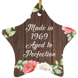 55th Birthday Made In 1969 Aged To Perfection - Star Ornament A