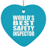 World's Best Safety Inspector - Heart Ornament
