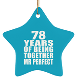 78th Anniversary 78 Years Of Being Mr Perfect - Star Ornament