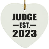 Judge Established EST. 2023 - Heart Ornament