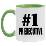 Number One #1 Pr Executive - 11oz Accent Mug Green