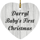Darryl Baby's First Christmas - Heart Ornament F