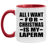All I Want For Christmas Is My Laperm - 11oz Accent Mug Red