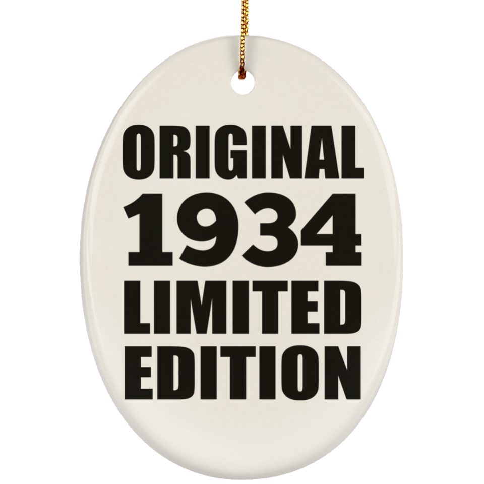 90th Birthday Original 1934 Limited Edition - Oval Ornament