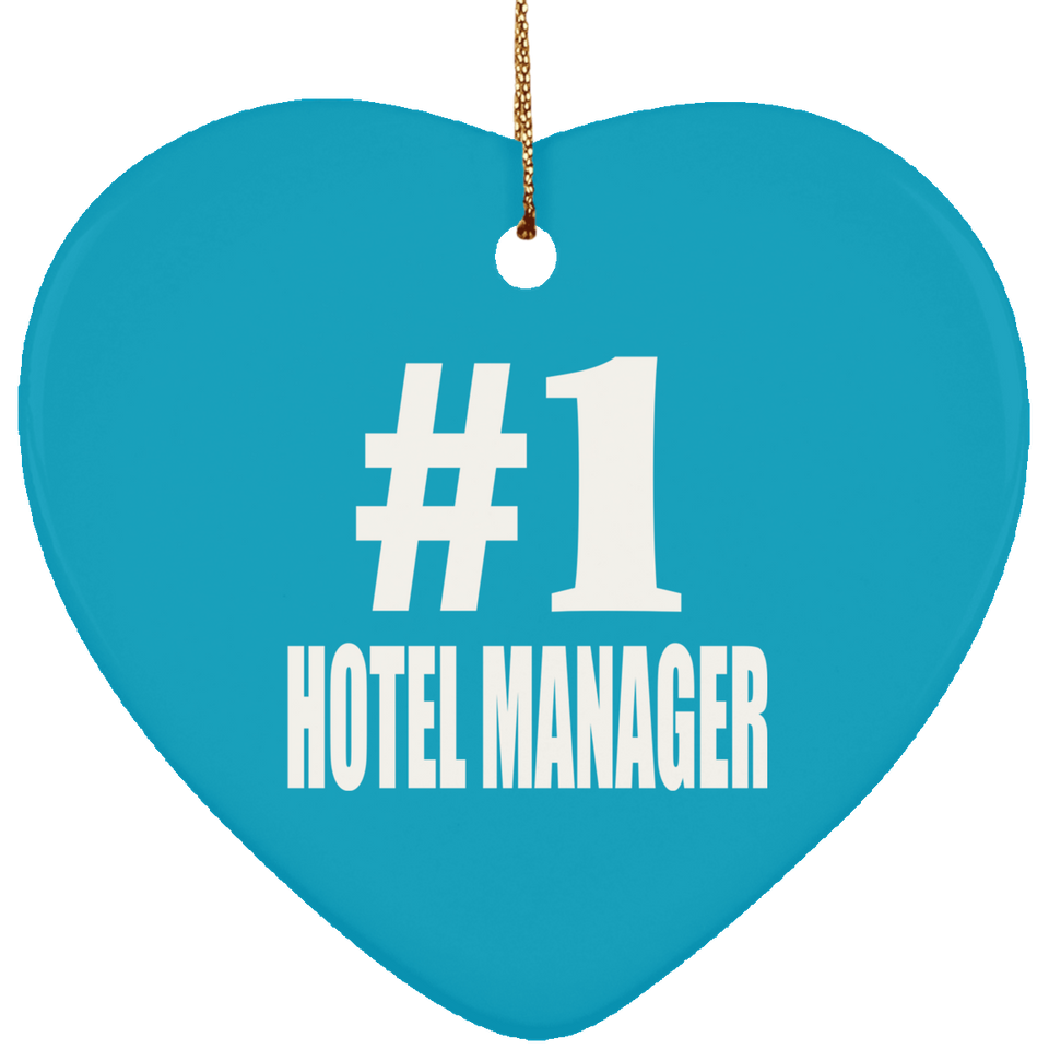 Number One #1 Hotel Manager - Heart Ornament