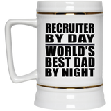 Recruiter By Day World's Best Dad By Night - Beer Stein