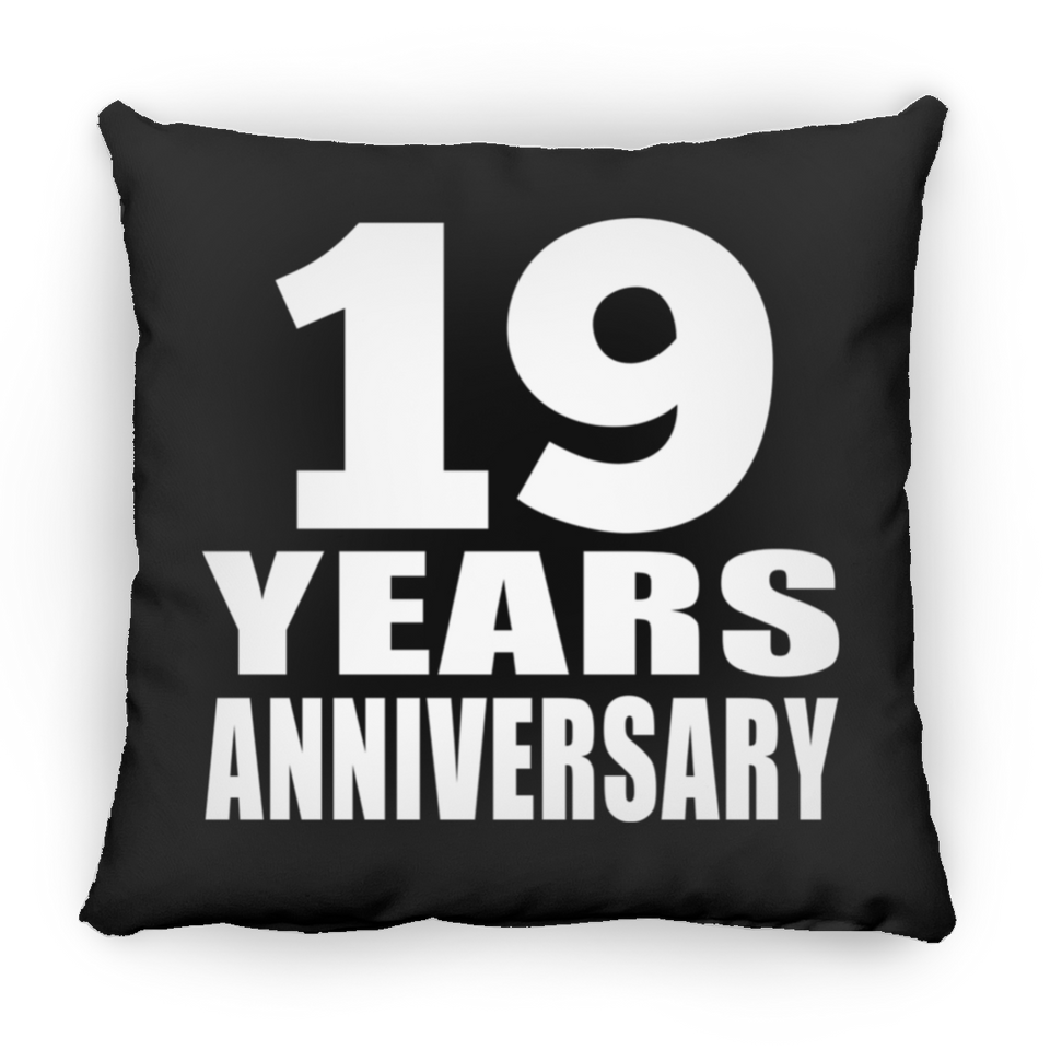 19th Anniversary 19 Years - Throw Pillow Black