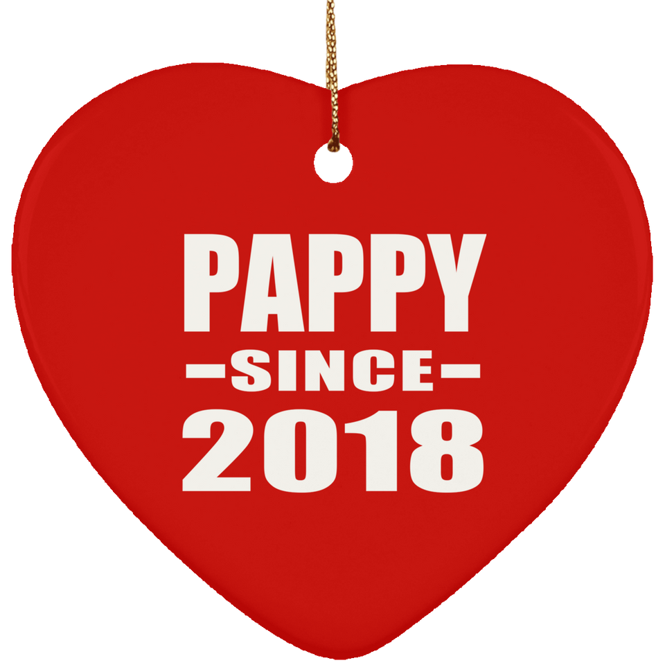 Pappy Since 2018 - Heart Ornament