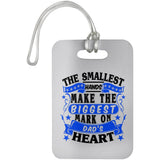 The Smallest Hands Make The Biggest Mark On Dad's Heart - Luggage Bag Tag