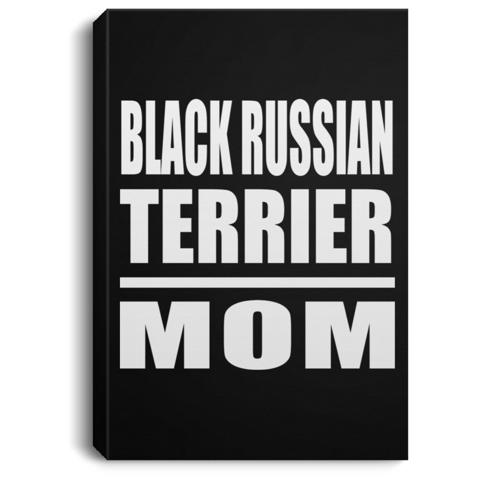 Black Russian Terrier Mom - Canvas Portrait