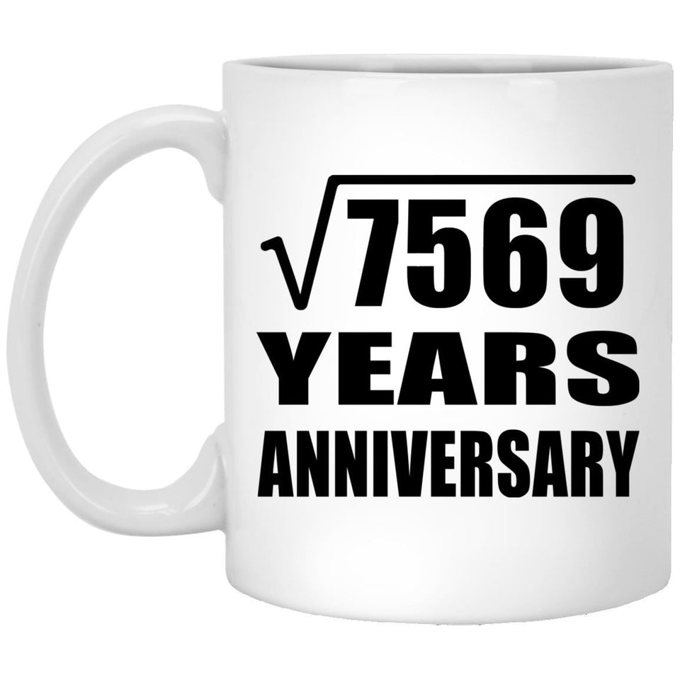 87th Anniversary Square Root of 7569 Years Anniversary - 11oz Coffee Mug
