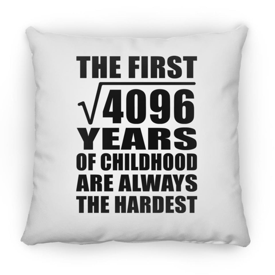 64th Birthday Square Root of 4096 Years of Childhood - Throw Pillow