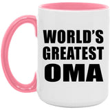 World's Greatest Oma - 15oz Accent Mug Pink