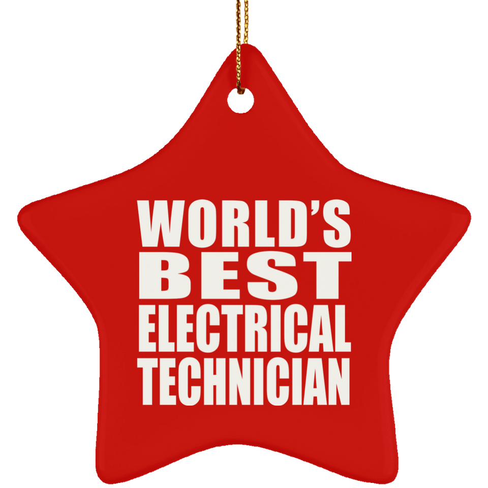 World's Best Electrical Technician - Star Ornament
