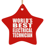 World's Best Electrical Technician - Star Ornament