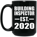 Building Inspector Established EST. 2020 - 15oz Coffee Mug Black