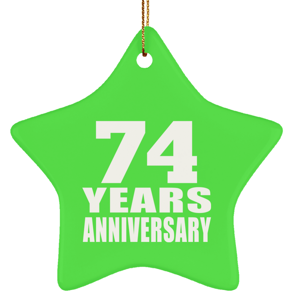 74th Anniversary 74 Years - Star Ornament