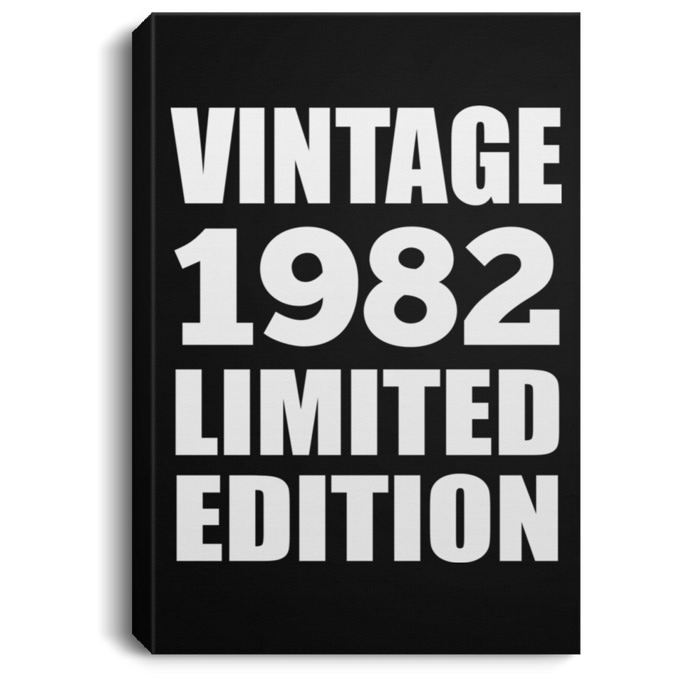 42nd Birthday Vintage 1982 Limited Edition - Canvas Portrait