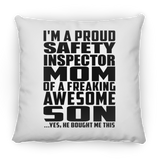 Proud Safety Inspector Mom Of Awesome Son - Throw Pillow