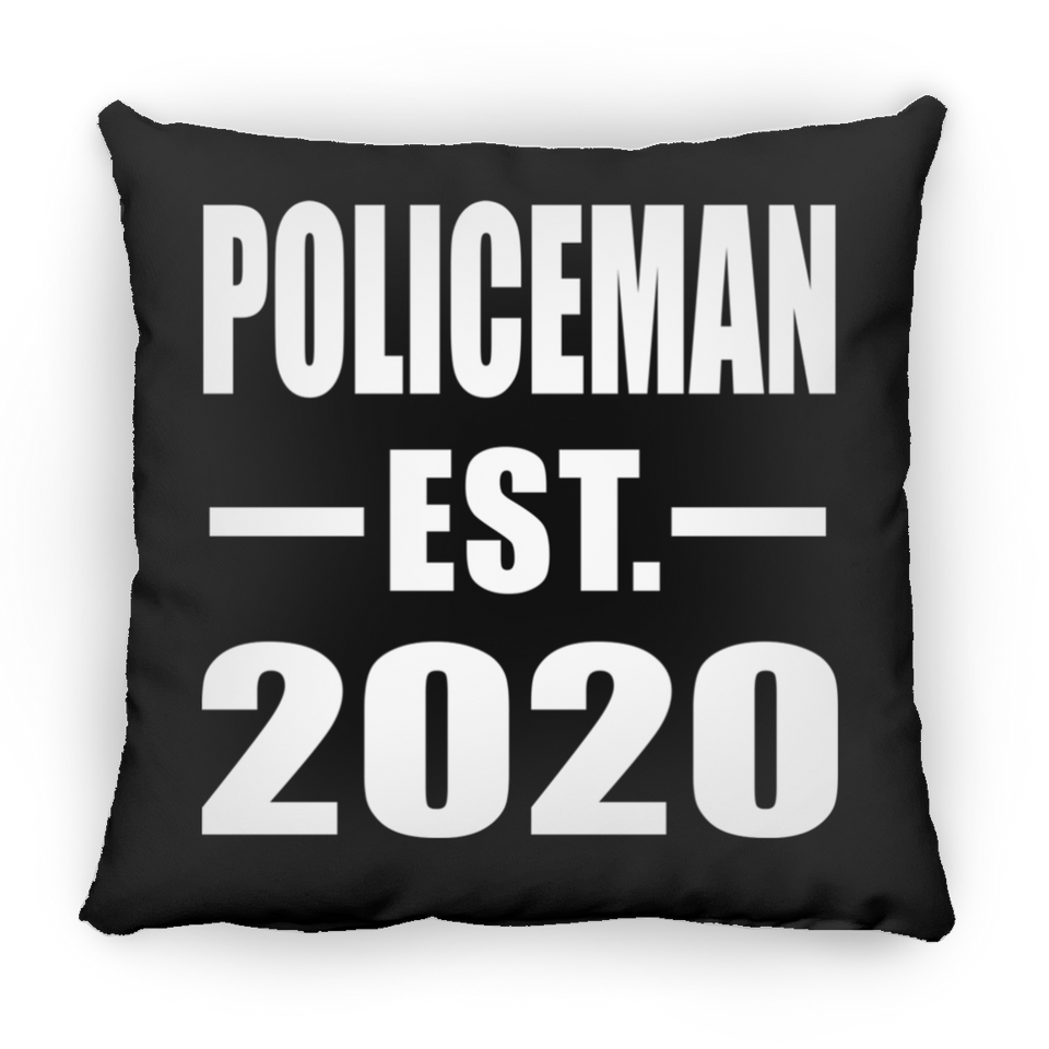 Policeman Established EST. 2020 - Throw Pillow Black