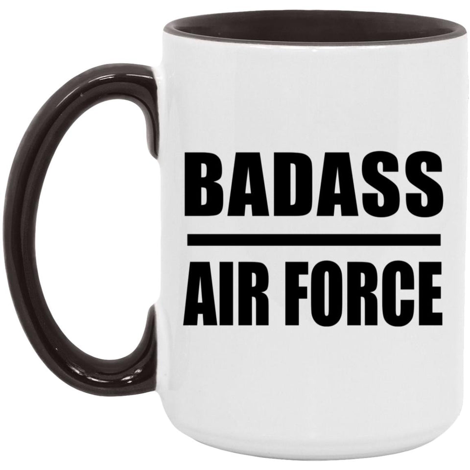Badass Air Force - 15oz Accent Mug Black