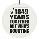 43rd Anniversary Square Root of 1849 Years Who's Counting - Circle Ornament