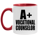 A+ Vocational Counselor - 11oz Accent Mug Red
