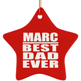 Marc Best Dad Ever - Star Ornament