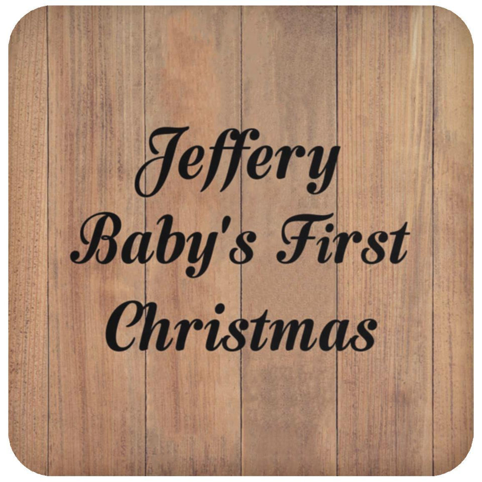 Jeffery Baby's First Christmas - Drink Coaster C