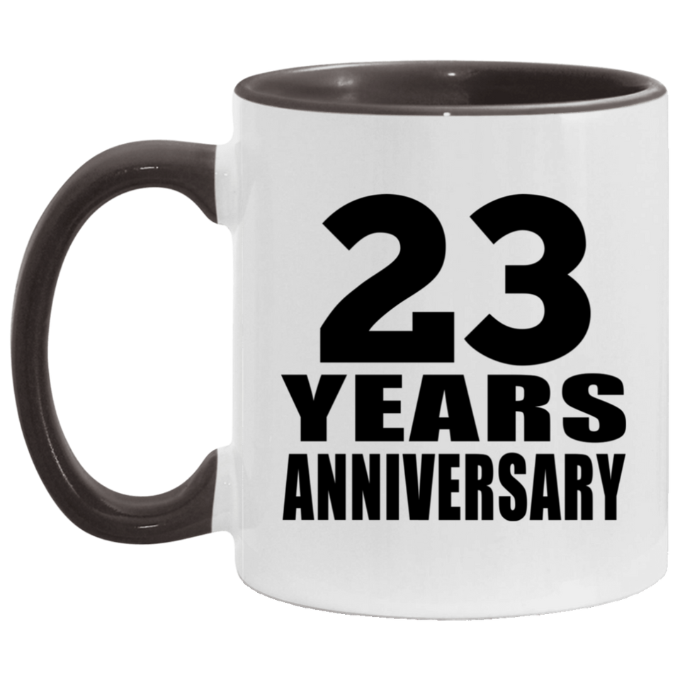23rd Anniversary 23 Years - 11oz Accent Mug Black