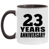 23rd Anniversary 23 Years - 11oz Accent Mug Black