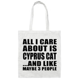 All I Care About Is Cyprus Cat - Tote Bag White