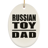 Russian Toy Dad - Oval Ornament