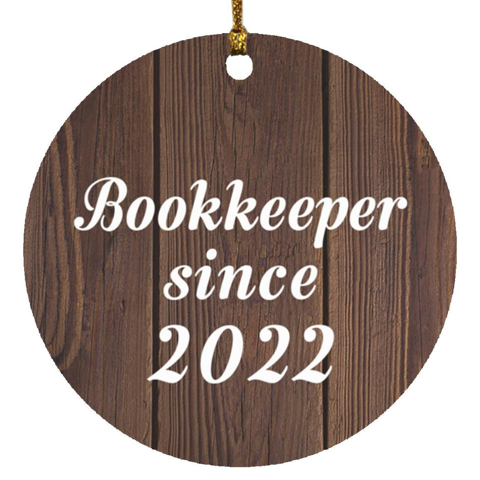 Bookkeeper Since 2022 - Circle Ornament D
