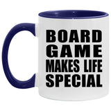 Board Game Makes Life Special - 11oz Accent Mug Purple