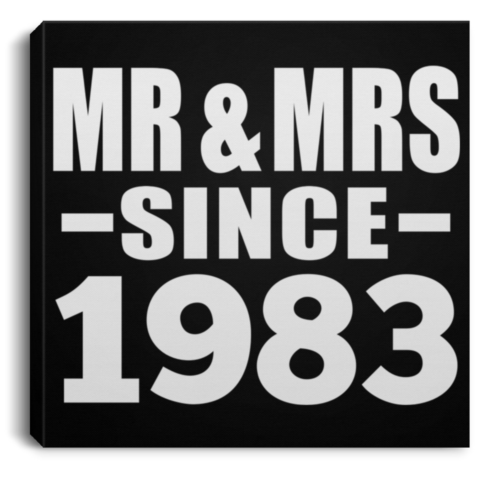 41st Anniversary Mr & Mrs Since 1983 - Canvas Square