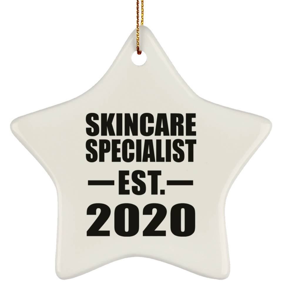 Skincare Specialist Established EST. 2020 - Star Ornament