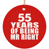 55th Anniversary 55 Years Of Being Mr Right - Circle Ornament