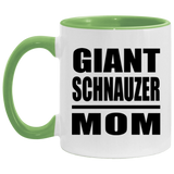 Giant Schnauzer Mom - 11oz Accent Mug Green