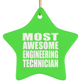 Most Awesome Engineering Technician - Star Ornament