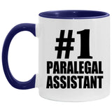 Number One #1 Paralegal Assistant - 11oz Accent Mug Purple
