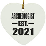 Archeologist Established EST. 2021 - Heart Ornament