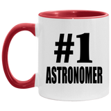 Number One #1 Astronomer - 11oz Accent Mug Red