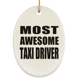 Most Awesome Taxi Driver - Oval Ornament