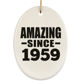 65th Birthday Amazing Since 1959 - Oval Ornament